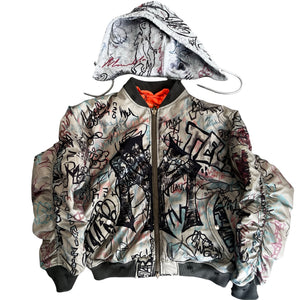 MOWALOLA Graffiti Reversible Bomber Jacket M – SEVENSTARCLOTHING