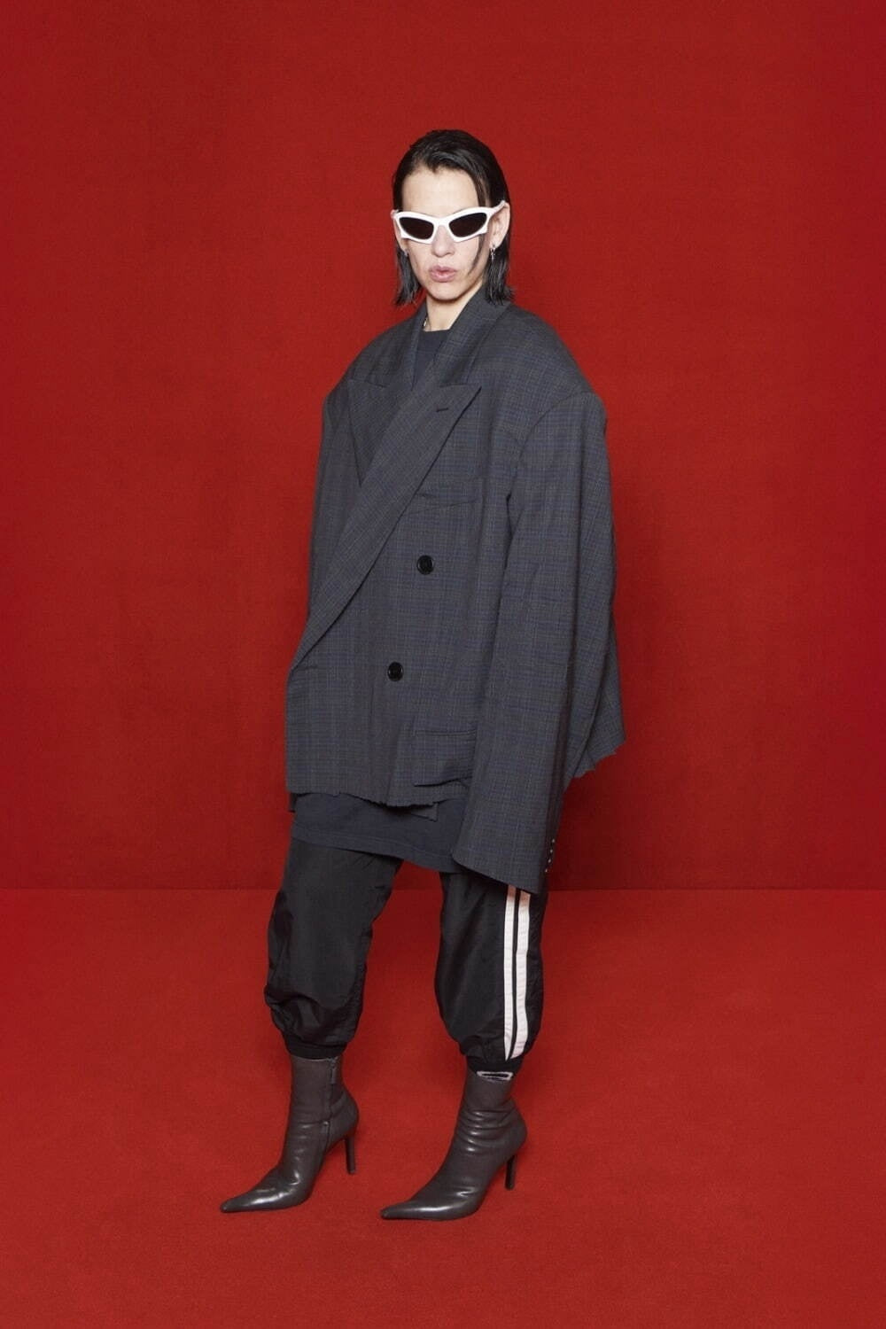 BALENCIAGA 2022SS Bat Rectangle Sunglasses