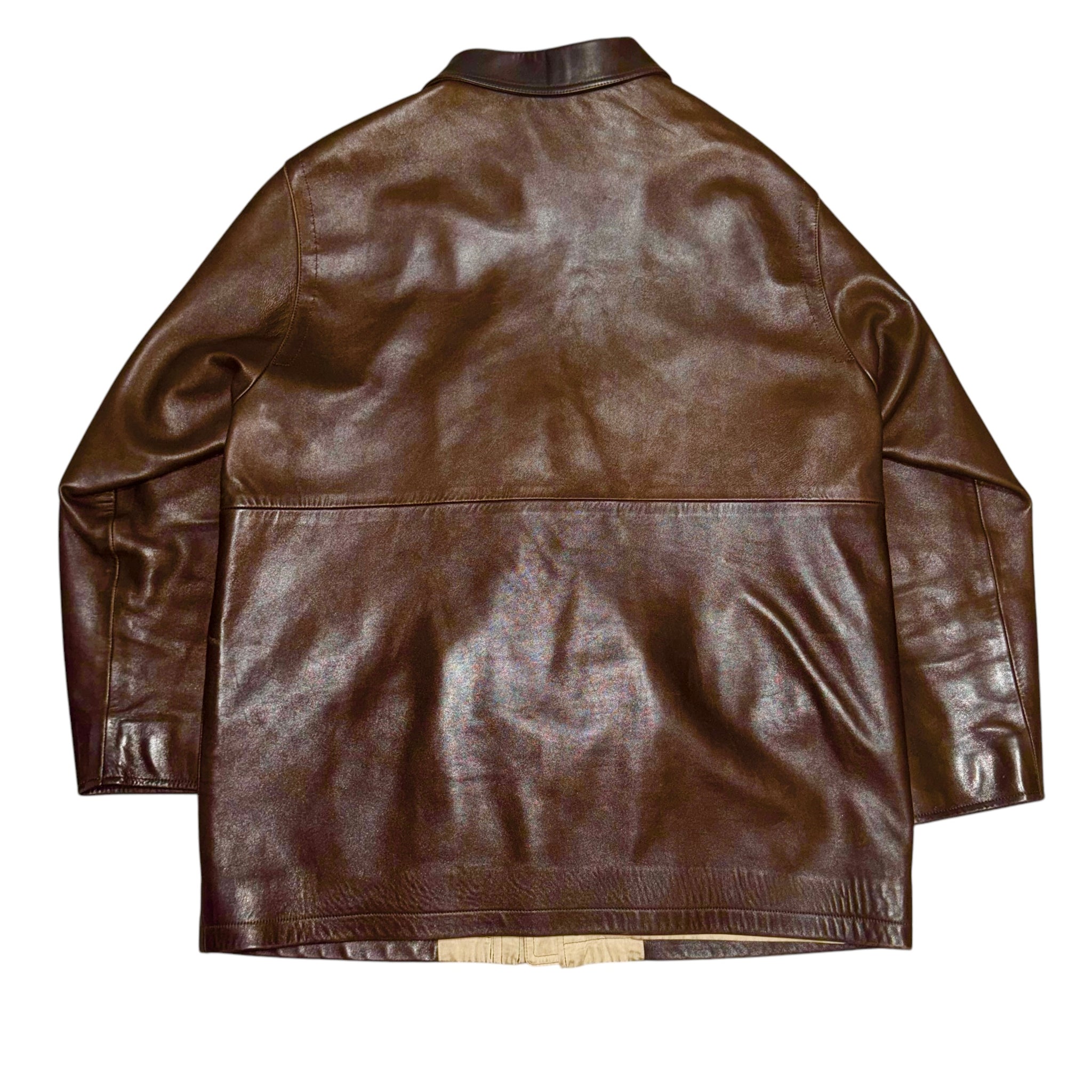 A.PRESSE Leather Hunting Coat