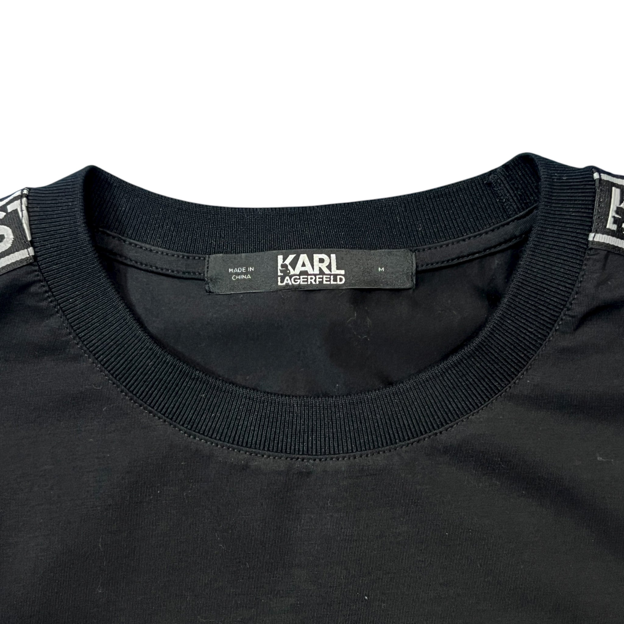 KARL LAGERFELD Shoulder Logo Tank Short One-Piece Dress Black 2019 Collection