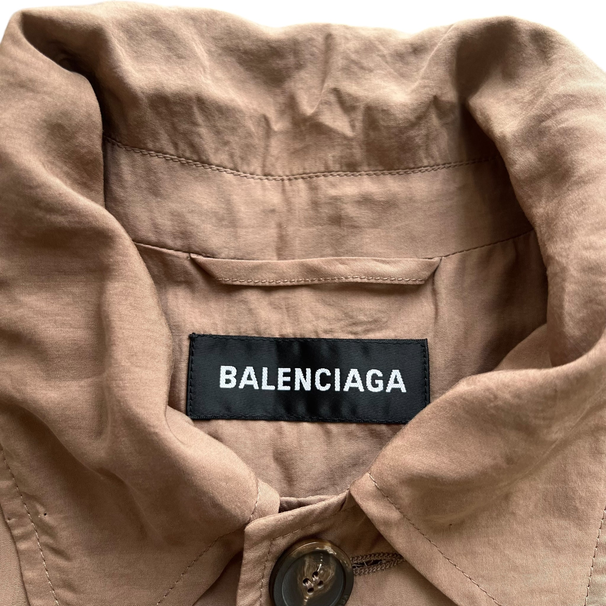 BALENCIAGA 2021SS FLUID POPPLIN CAR COAT