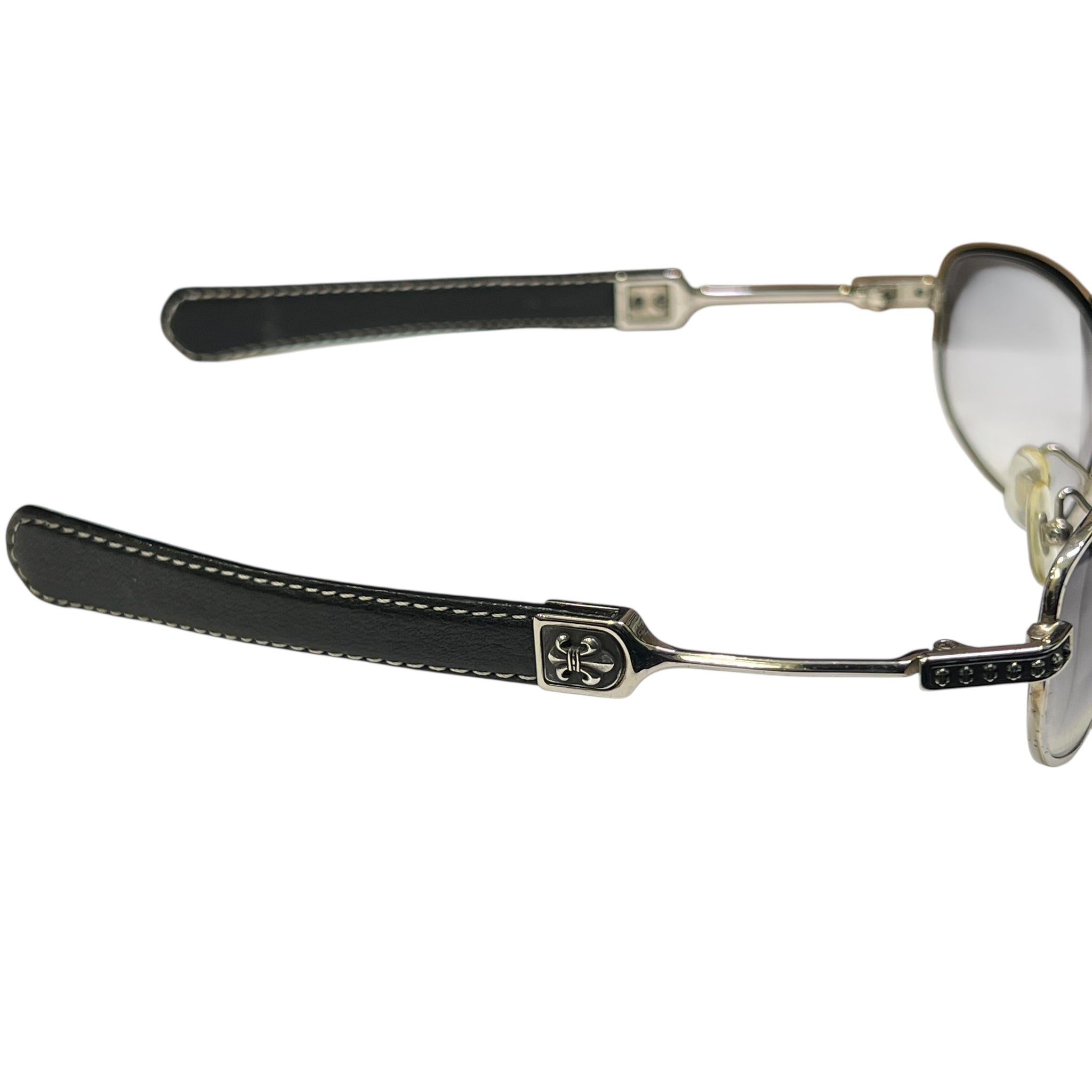 CHROME HEARTS Sunglasses STEPCHILD Leather Temples