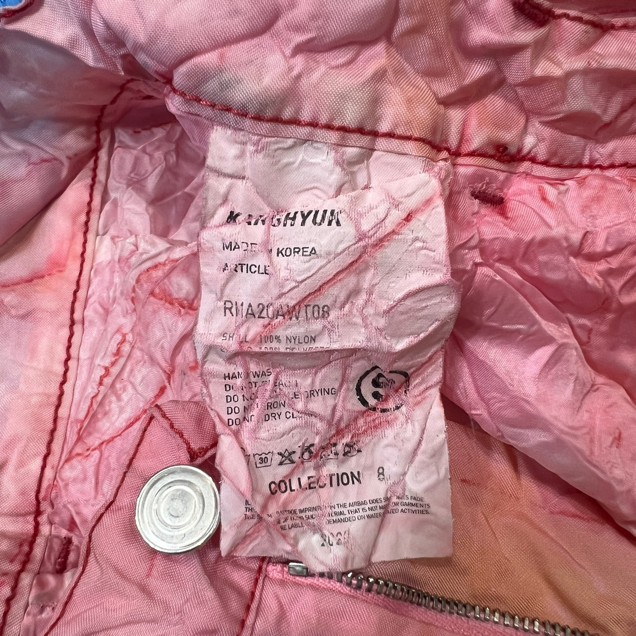 KANGHYUK 2020 COLLECTION 8 Nylon Polyester Spray Crinkled Flare Airbag Pants