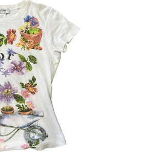 Christian Dior John Galliano Flower Sequins T-Shirts
