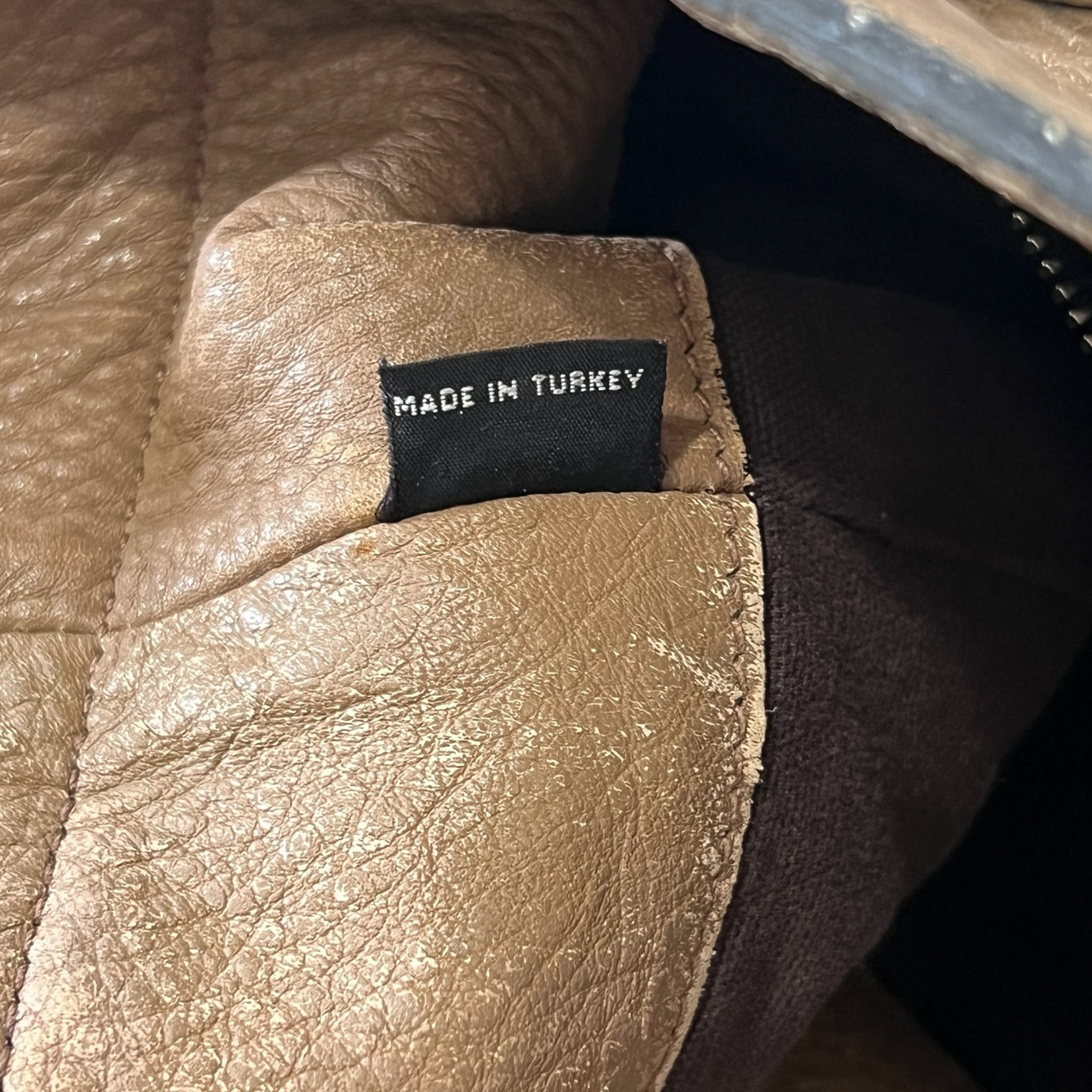 MIU MIU Grained Leather Front-Zip Tote Bag