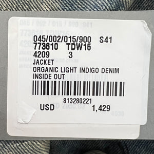 BALENCIAGA 2024SS Inside-Out Oversized Organic Light Indigo Denim Jacket