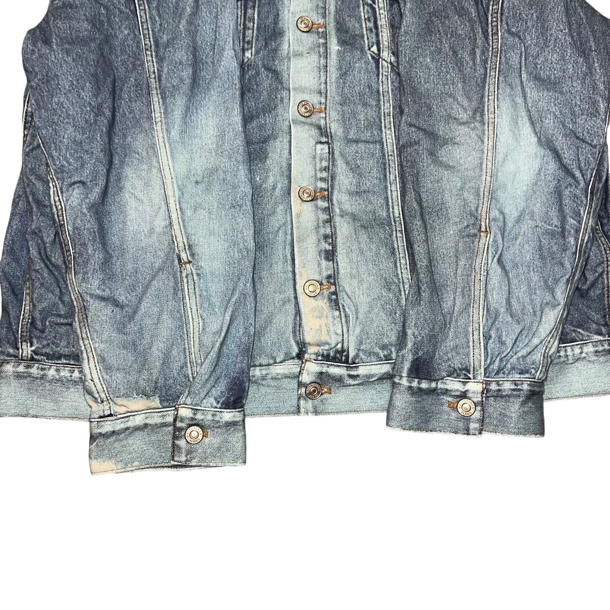 BALENCIAGA 2022AW Trompe l'œil heavy cotton jersey denim jacket