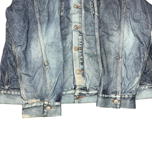 BALENCIAGA 2022AW Trompe l'œil heavy cotton jersey denim jacket