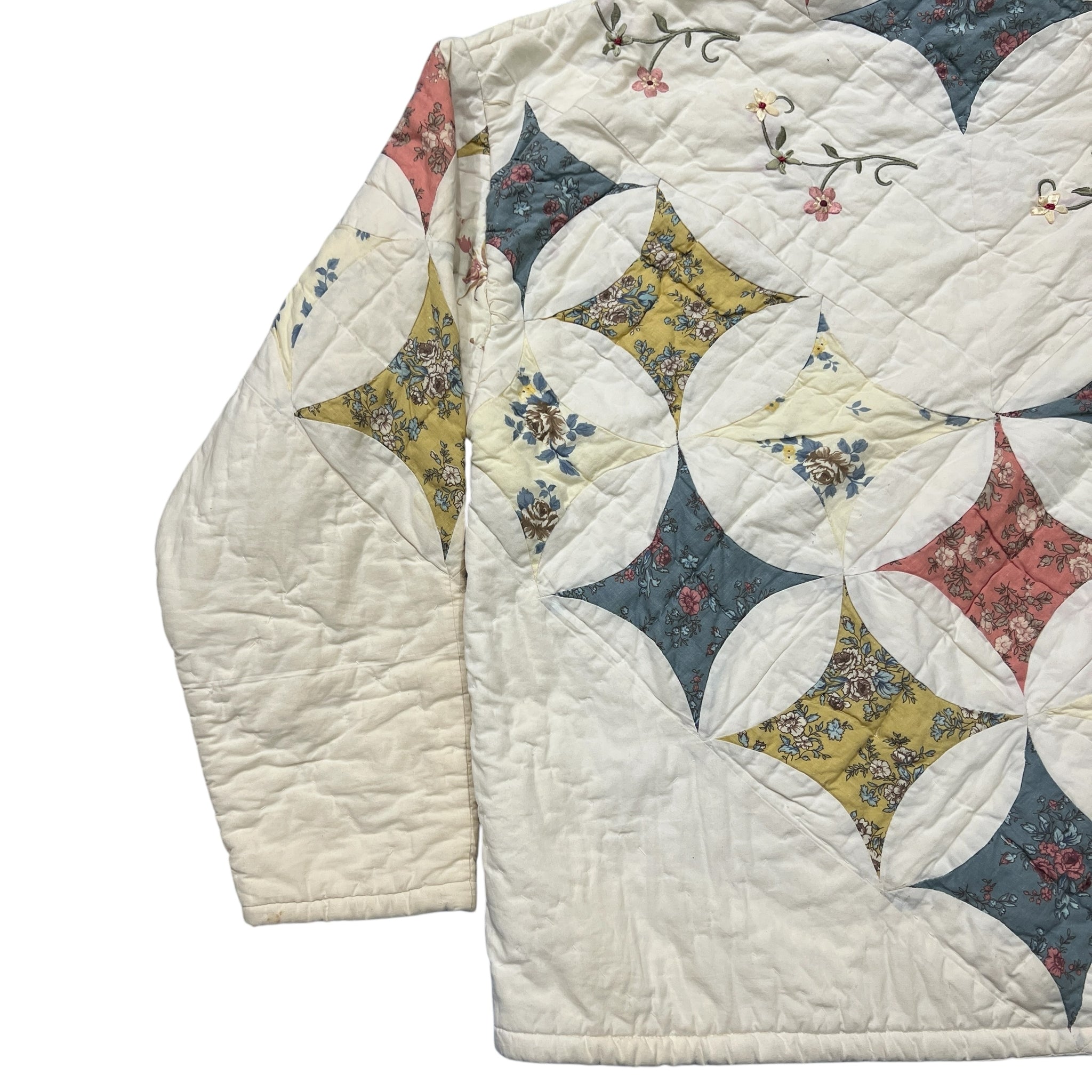 Vivid Visions Upcycled Vintage Quilt Hoodie