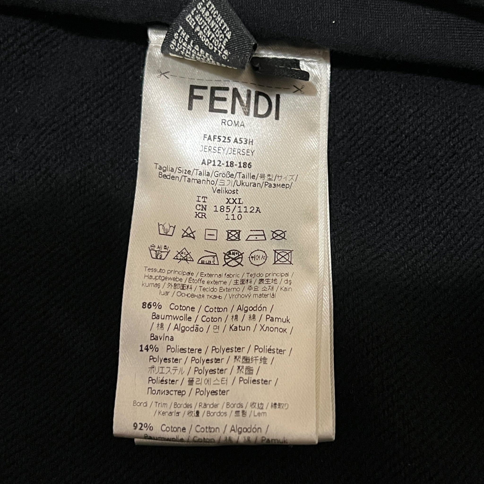 FENDI 2021SS Monster Eye Zip up Cotton Jersey  2way Collar-Integrated Hoodie