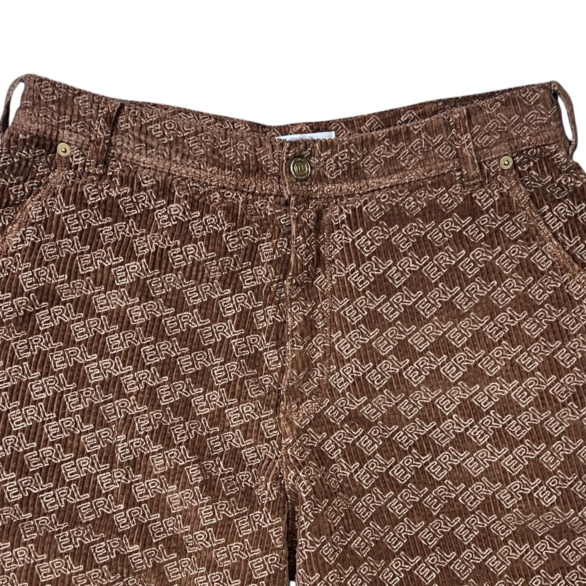 ERL Corduroy Embossed Set-Up Brown Track Jacket & Pants