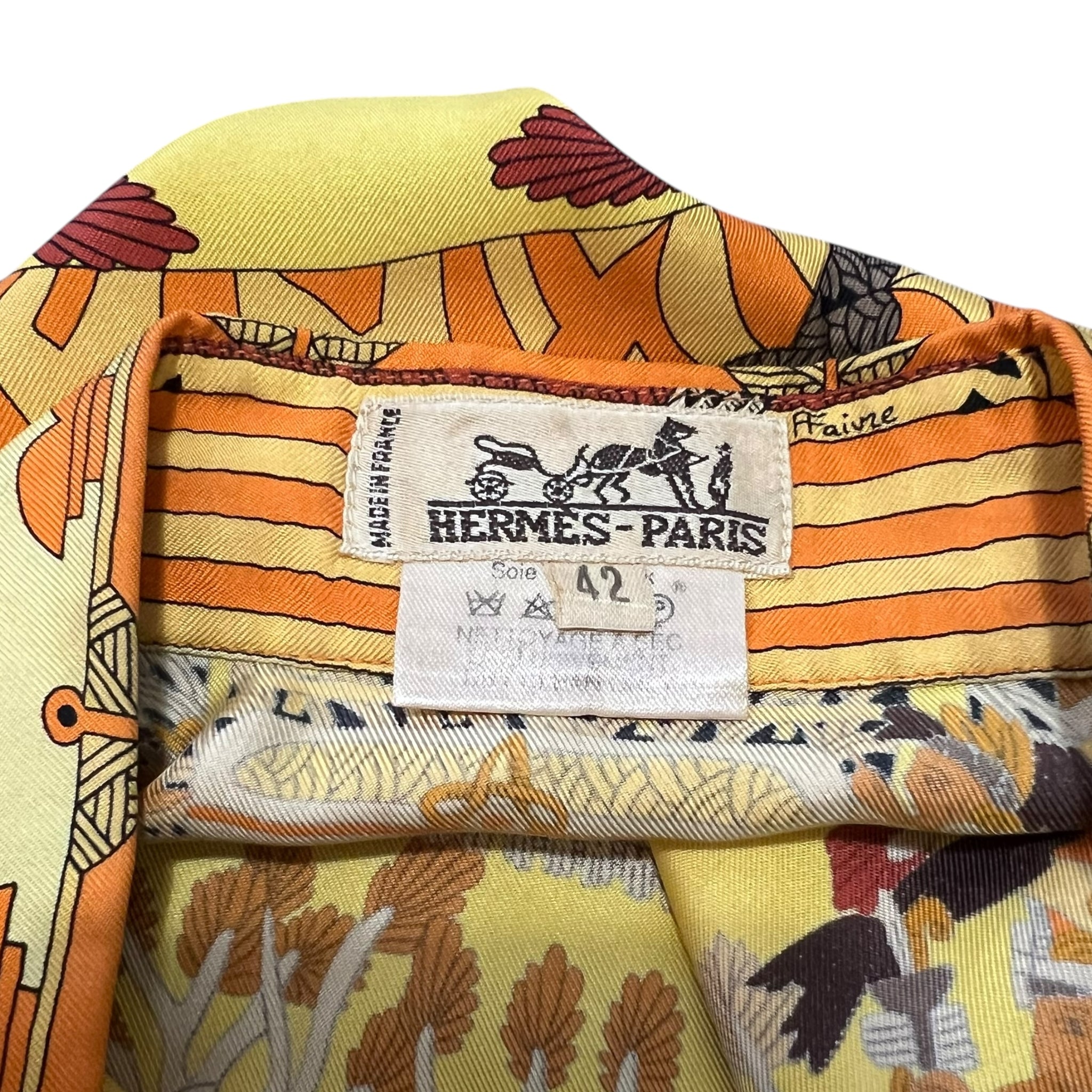 HERMES ASTRES et SOLEILS Slik Button Down Shirt