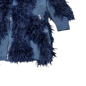 3.1 Philip Lim Zip Up Mohair Pattern Long  Cardigan