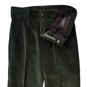 GUCCI Corduroy Flare Trousers Dark Green