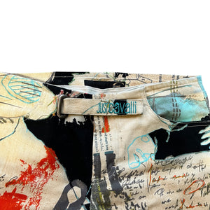 JUST CAVALLI Vintage Boots Cut Painting Pants