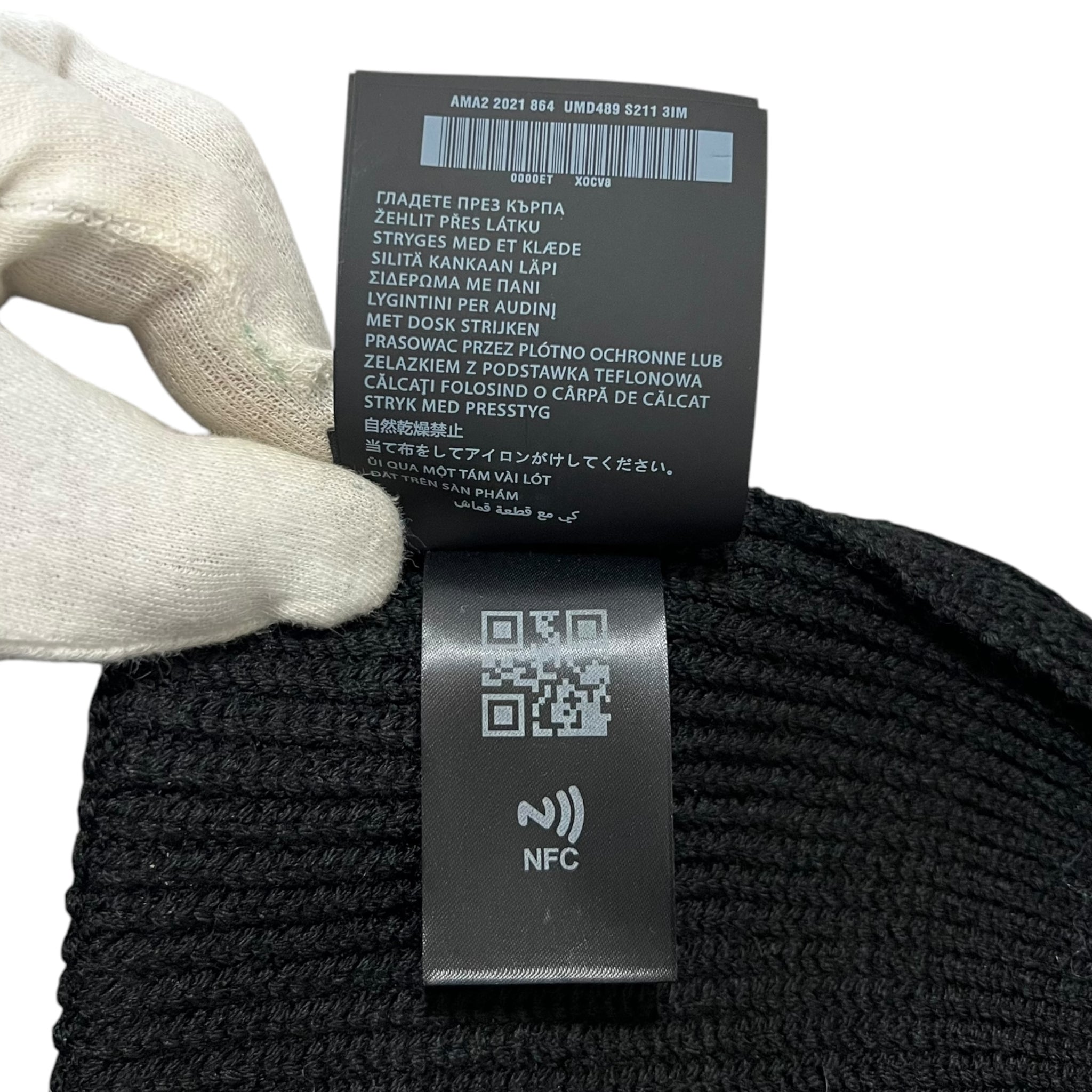 Prada Triangle Plate Logo Knit Cap