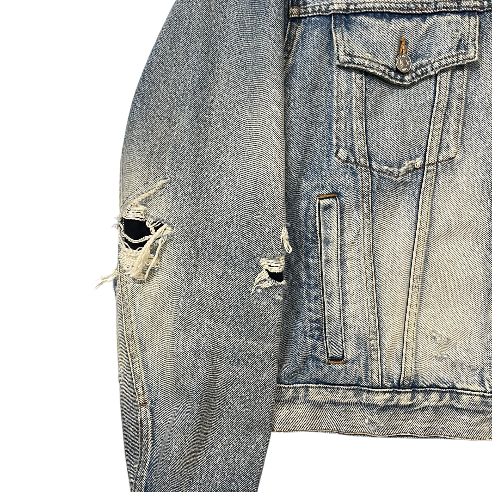 BALENCIAGA 2020AW Demna Gvasalia Distressed Denim Jacket