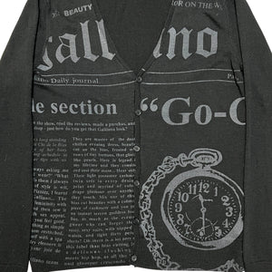 John Galliano Grunge Message Knit Cardigan
