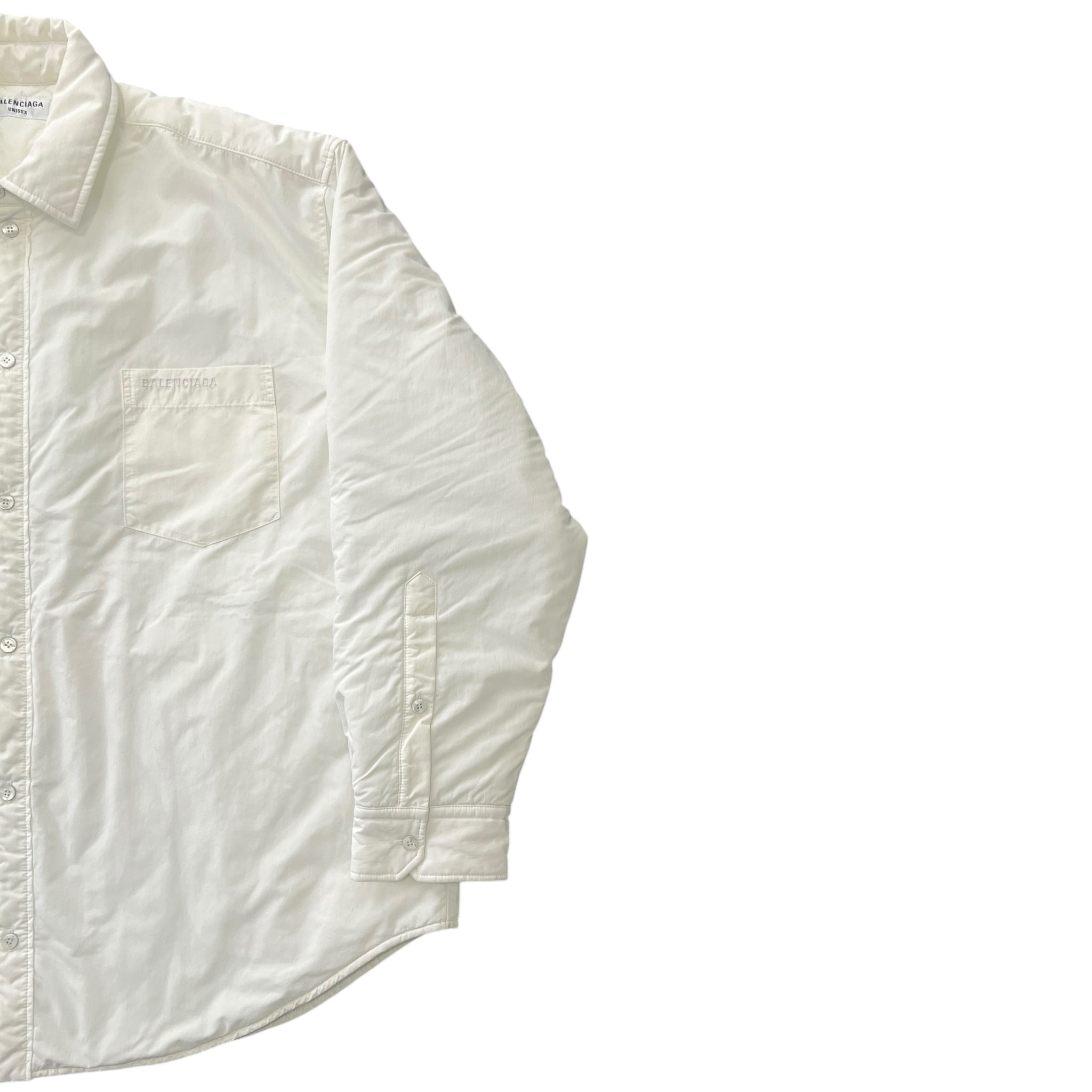 BALENCIAGA 2023AW Chest Logo Embroidered Padded Shirt Blouson