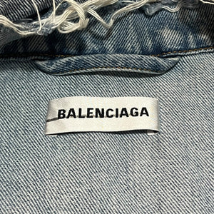 BALENCIAGA 2021SS DISTRESSED THRASH DENIM JACKET