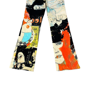 JUST CAVALLI Vintage Boots Cut Painting Pants