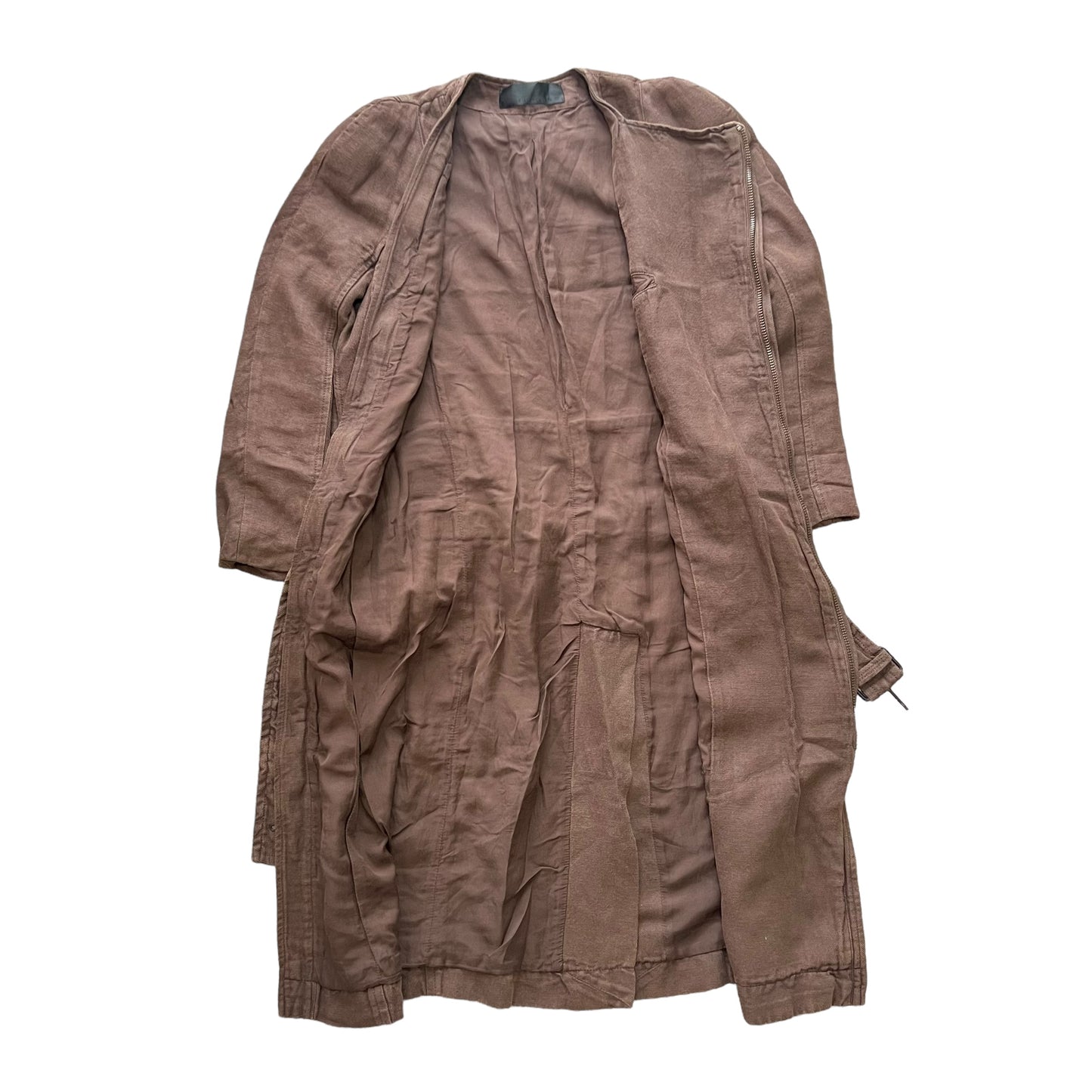 HAIDER ACKERMAN MOLESKIN COTTON BELT COAT