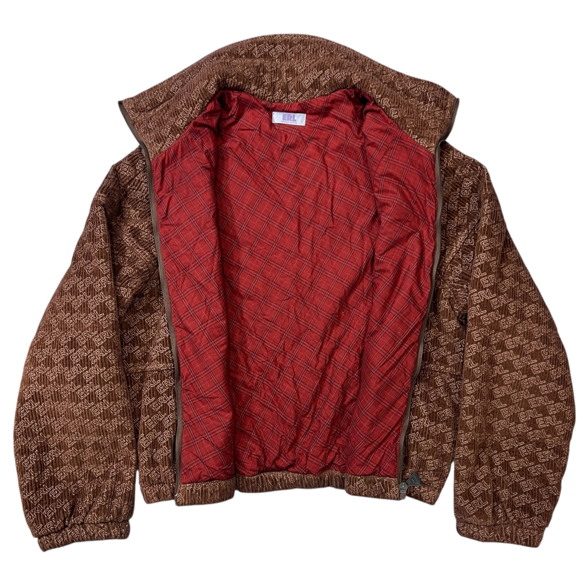 ERL Corduroy Embossed Set-Up Brown Track Jacket & Pants