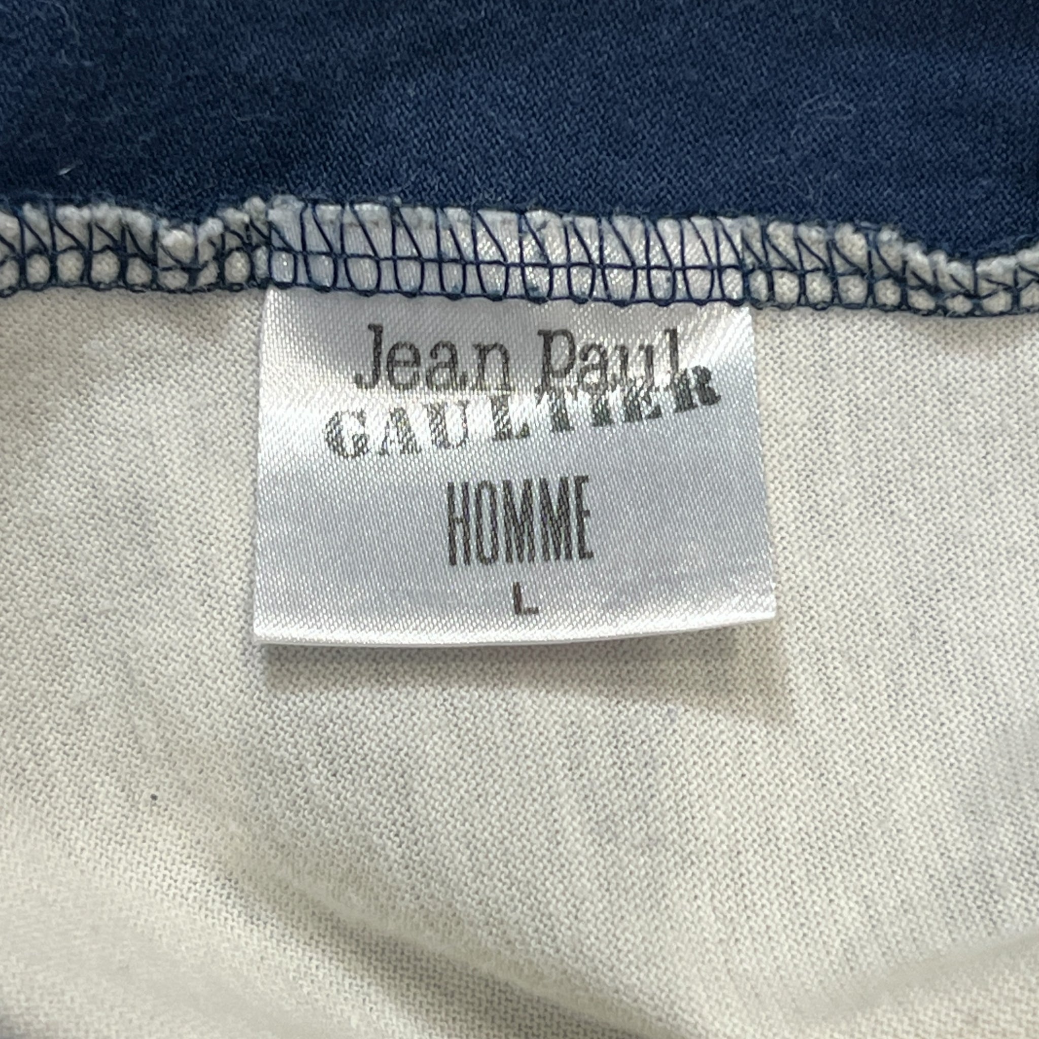 Jean Paul Gaultier Homme 90’s Denim Trompe-l’œil Striped T-Shirt