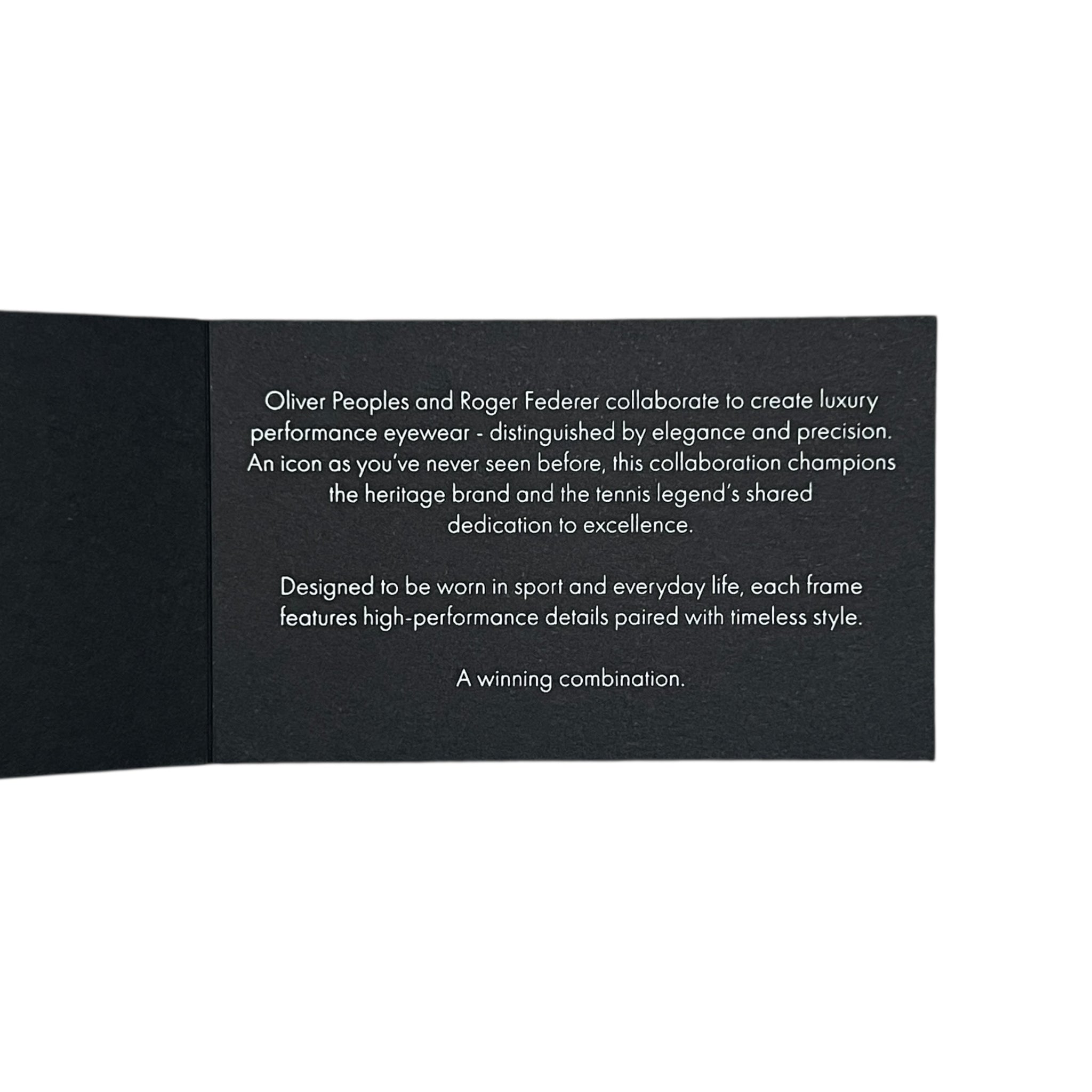 ROGER FEDERER × OLIVER PEOPLES Photochromic Glass