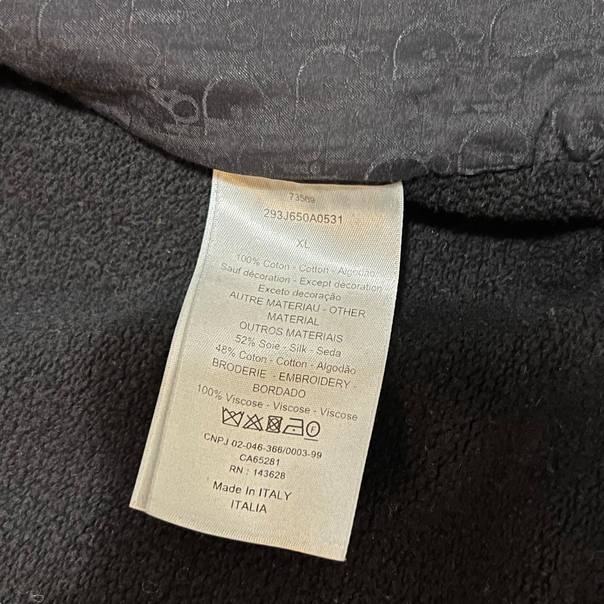 DIOR 2022SS OBLIQUE INSIDE SILK  ZIP UP HOODIE