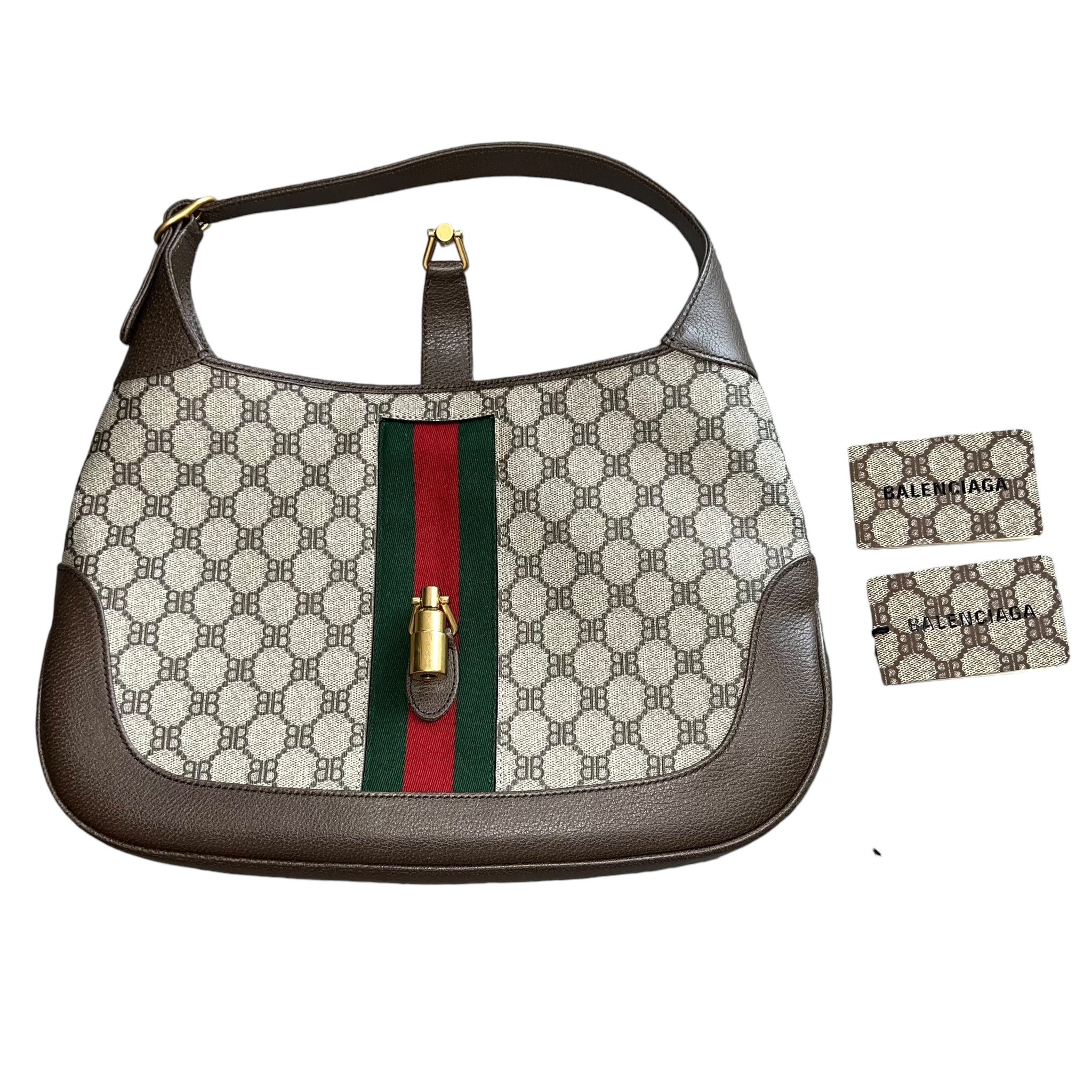 BALENCIAGA × GUCCI 2023SS BB MONOGRAM 2WAY HAND/SHOULDER BAG