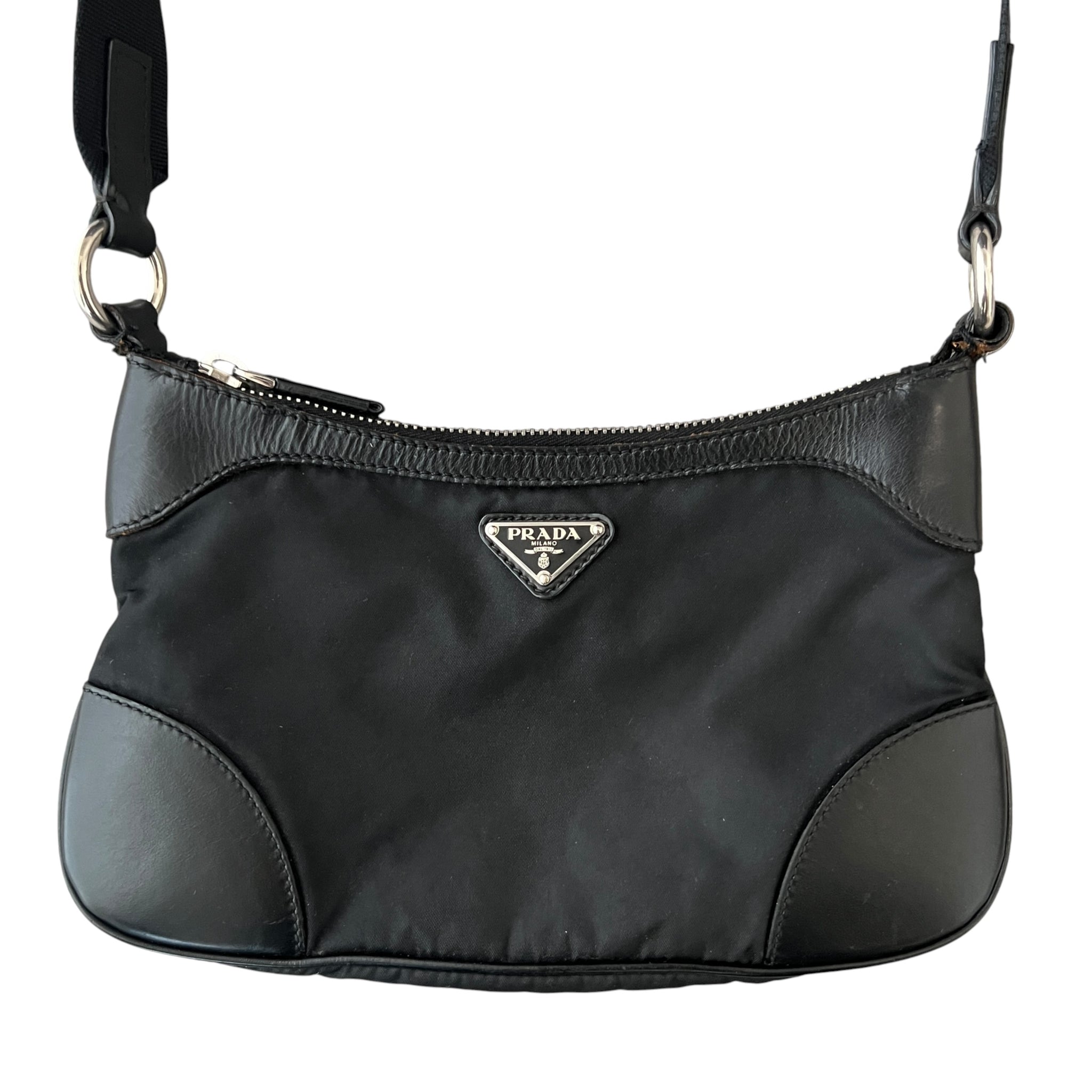 PRADA Tessuto Nylon & Leather Shoulder Bag – SEVENSTARCLOTHING