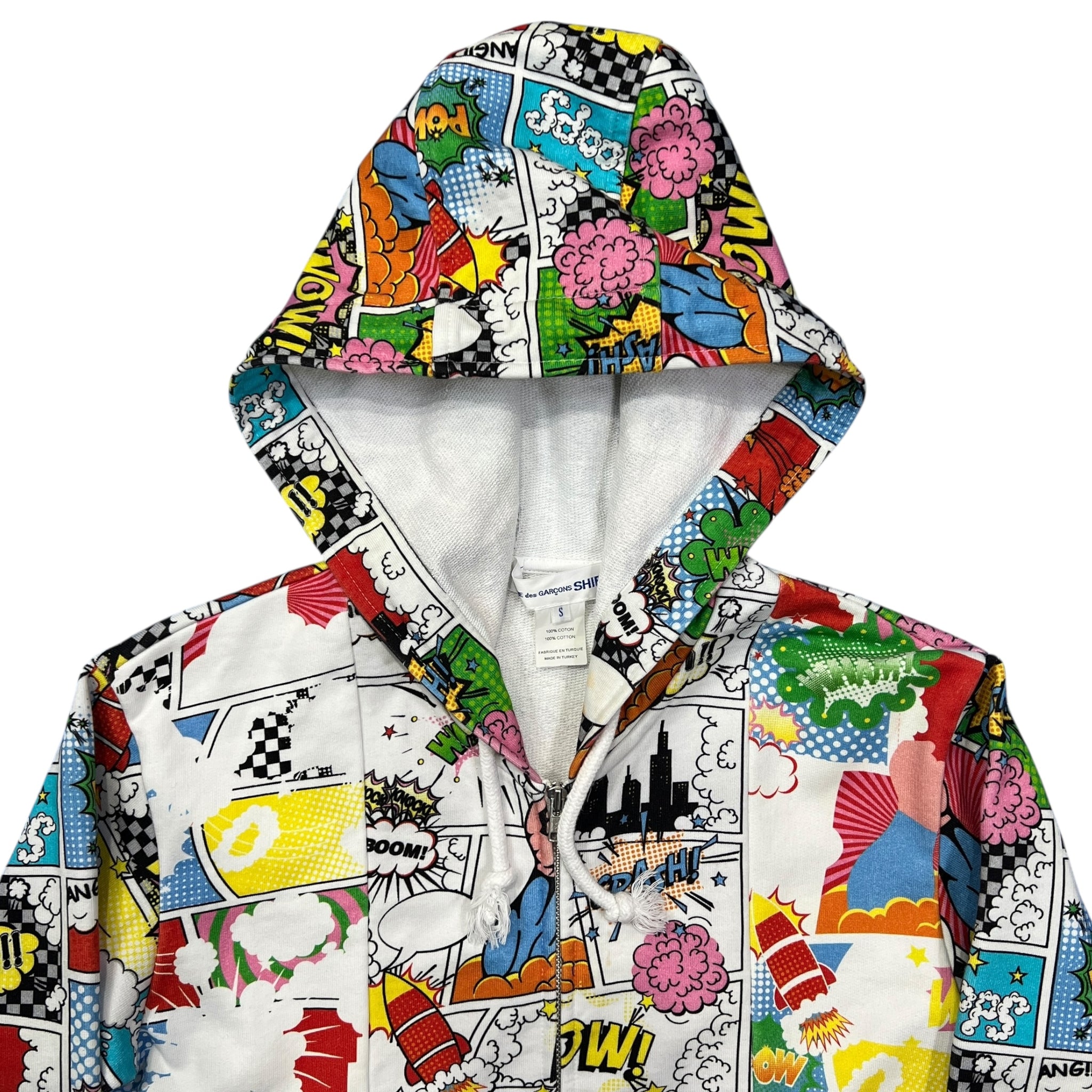 COMME des GARCONS SHIRT 2019AW American Comics Multi Printed Zip-Up Hoodie