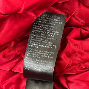BALENCIAGA FW2019 Moto Calf-Leather Oversized Bomber Jacket in Red (Made in Italy)