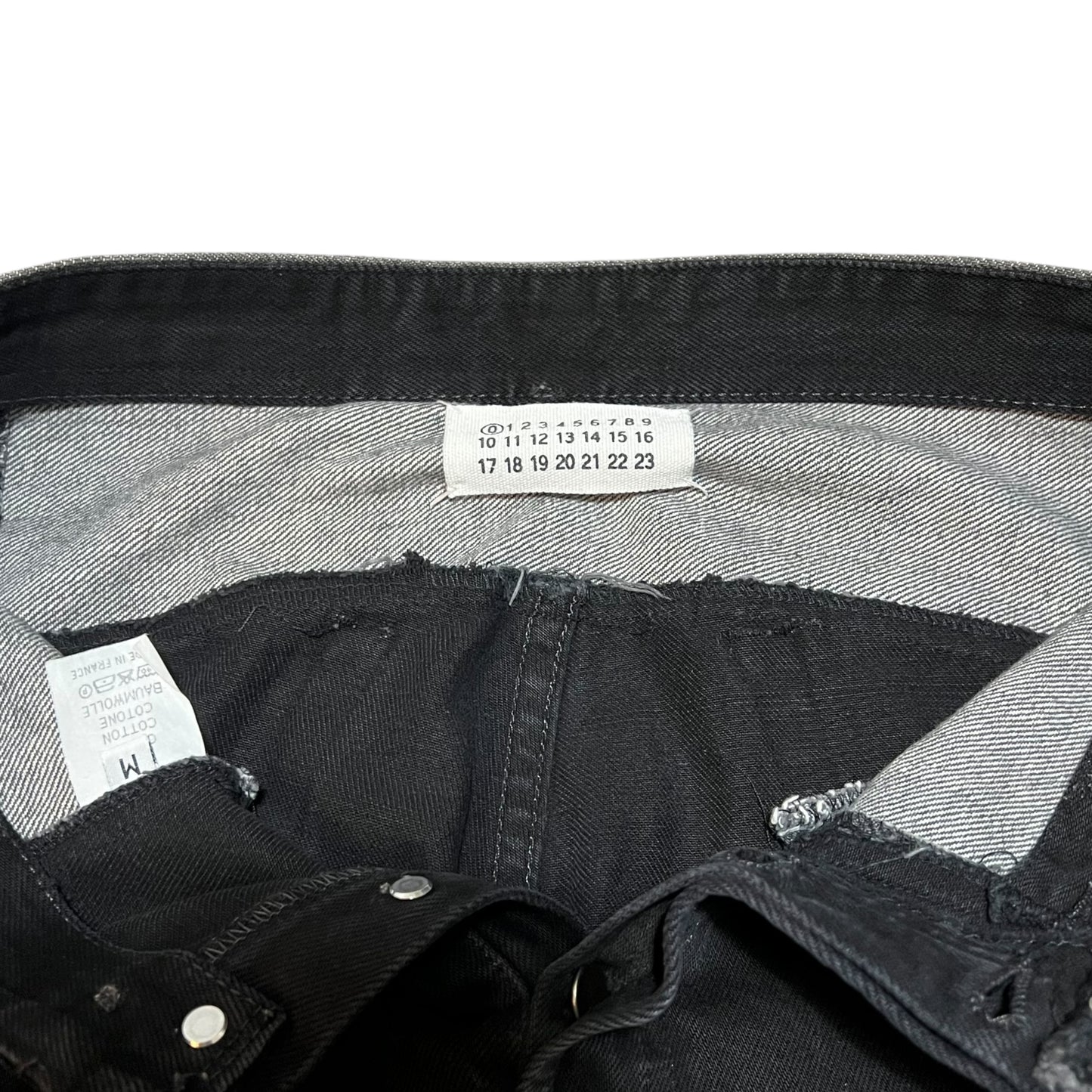 MAISON MARTIN MARGIELA Artisanal Black Denim Pants