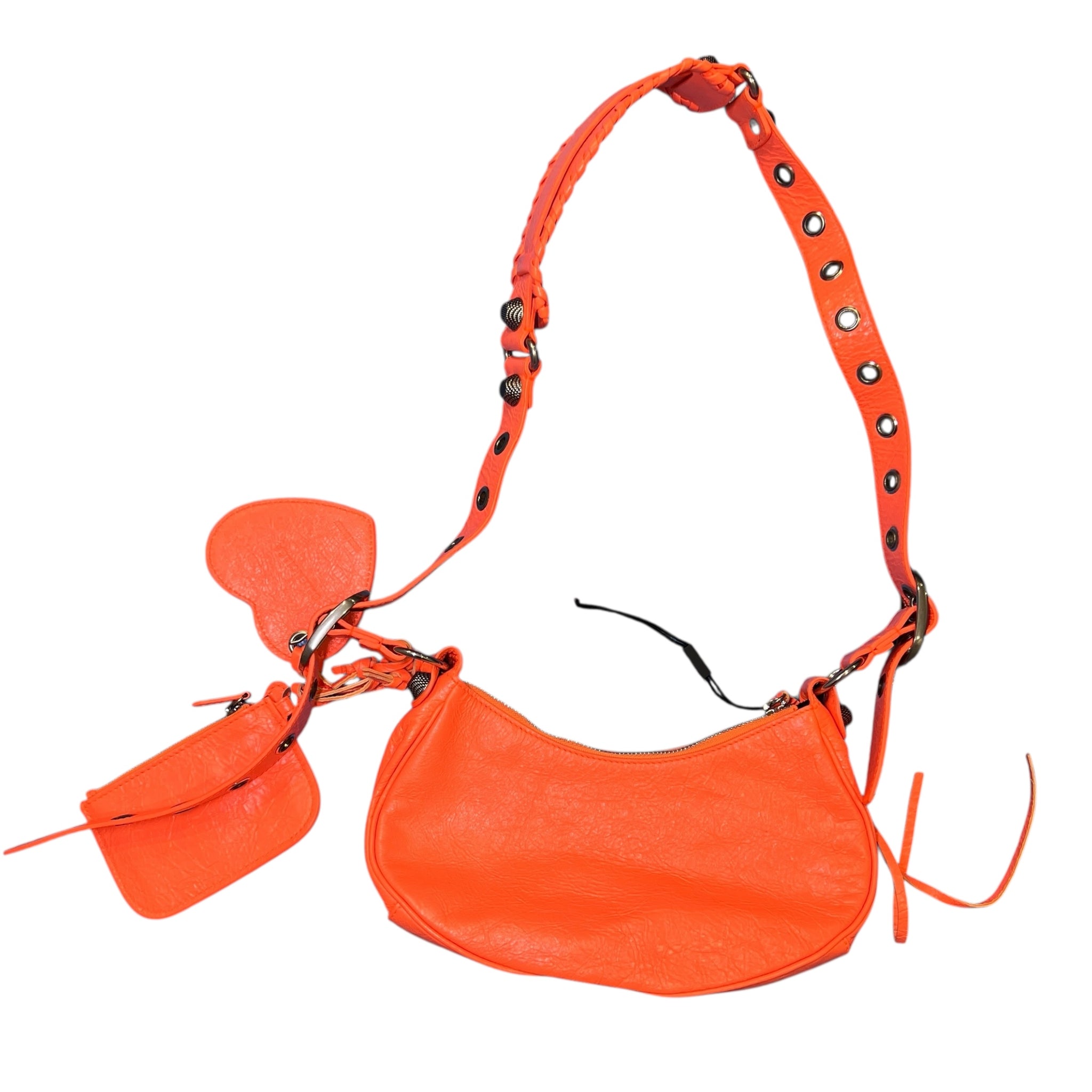 BALENCIAGA 2023SS Le Cagole Shoulder Bag XS Arena Lamb Neon Orange