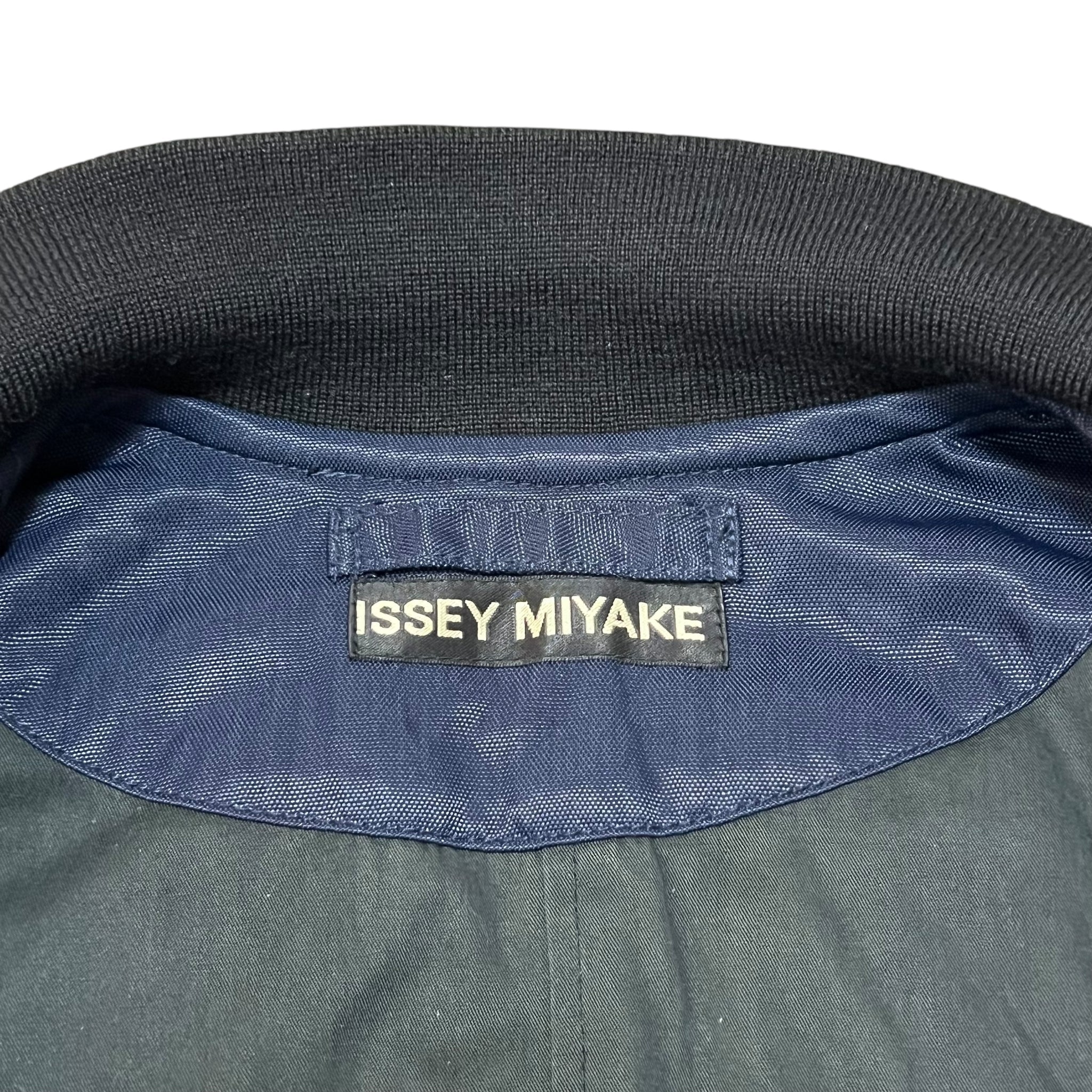 ISSEY MIYAKE 1994SS VIO HYBRID LEATHER / NYLON BOMBER JACKET