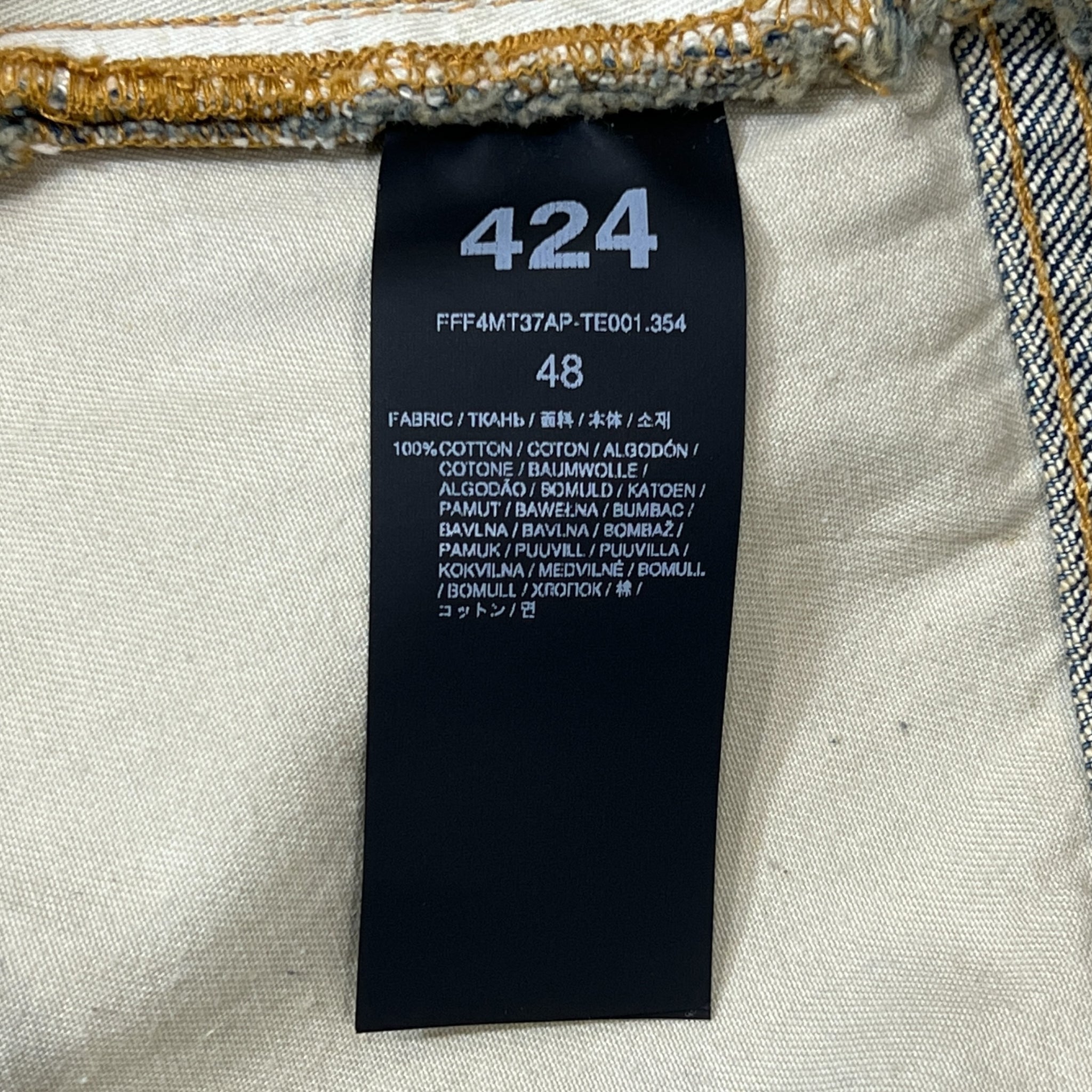 424 “Big Daddy” Destroyed Denim Shorts