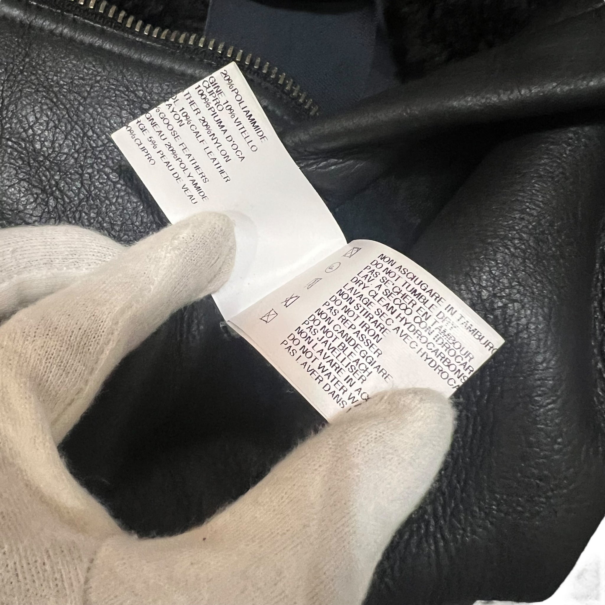 RICK OWENS 2011AW HYBRID LEATHER NYLON SHEARLING JACKET