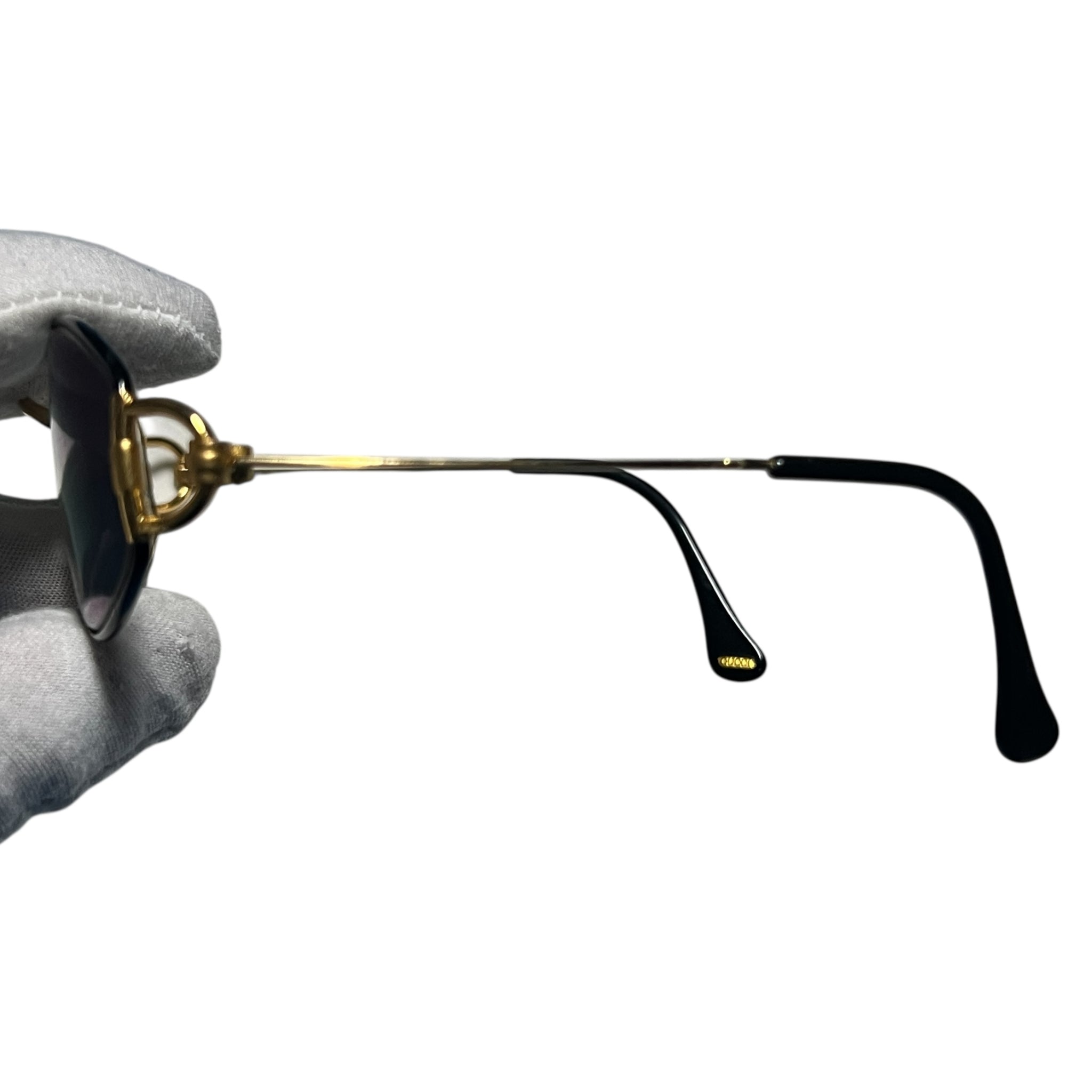 GUCCI Vintage Gold Temple Glasses