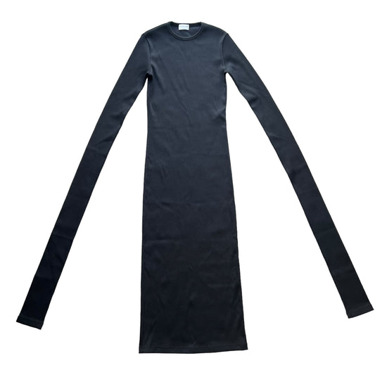 BALENCIAGA 2022SS BLACK RIB LONG DRESS