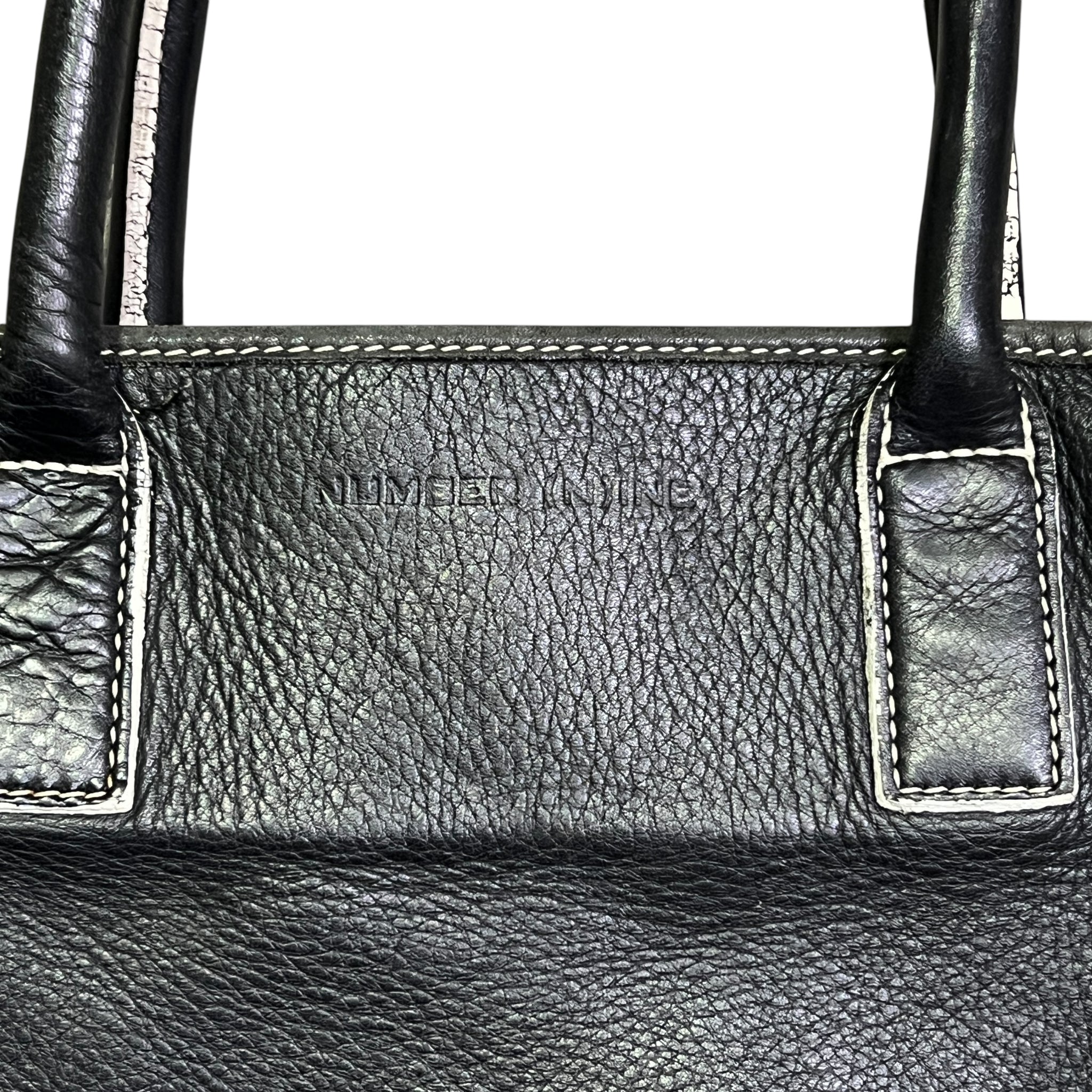 NUMBER (N)INE 2000's Archive Leather Expandable Tote Bag