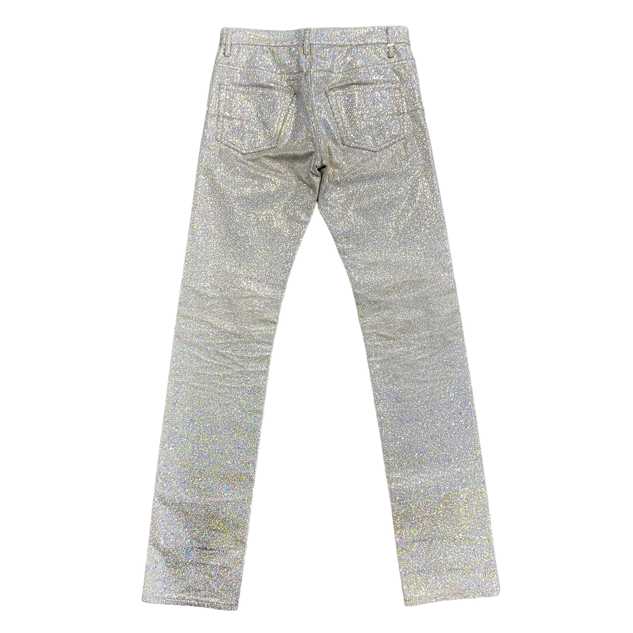DIOR HOMME 2006SS GLITTER LAME PANTS JEANS HEDI SLIMANE