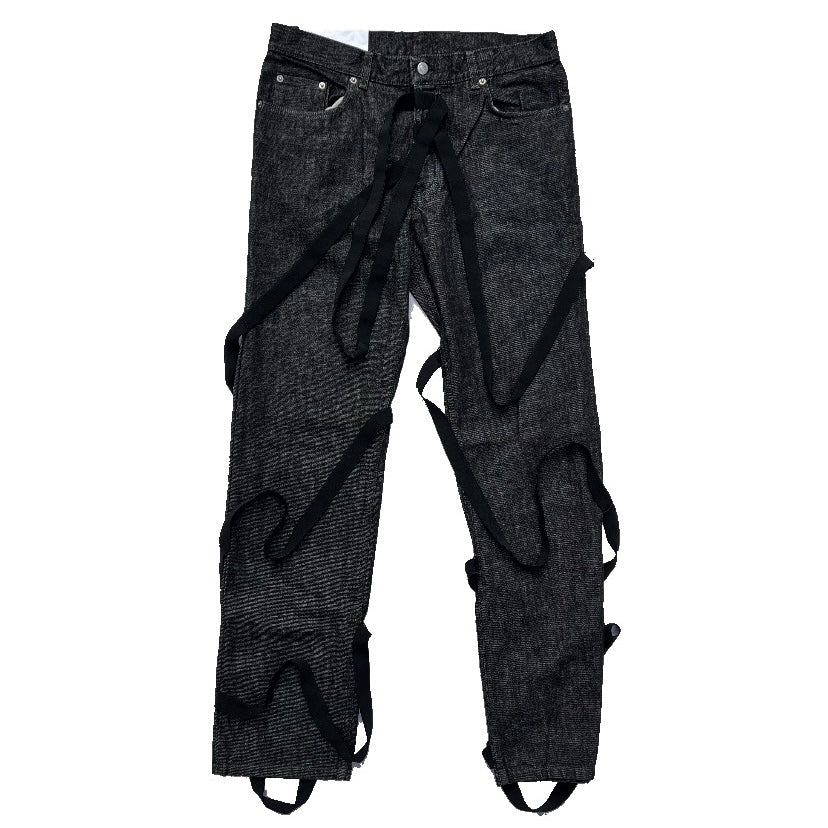 HELMUT  LANG 2004SS RAW DENIM BONDAGE MUMMY JEANS