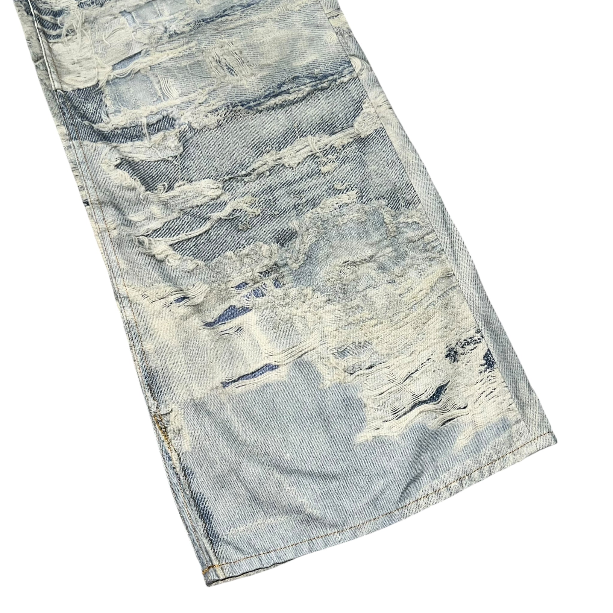 ACNE STUDIOS 2024SS  DIGITAL DISTRESSED PRINTED TROMP L'OEIL JEANS