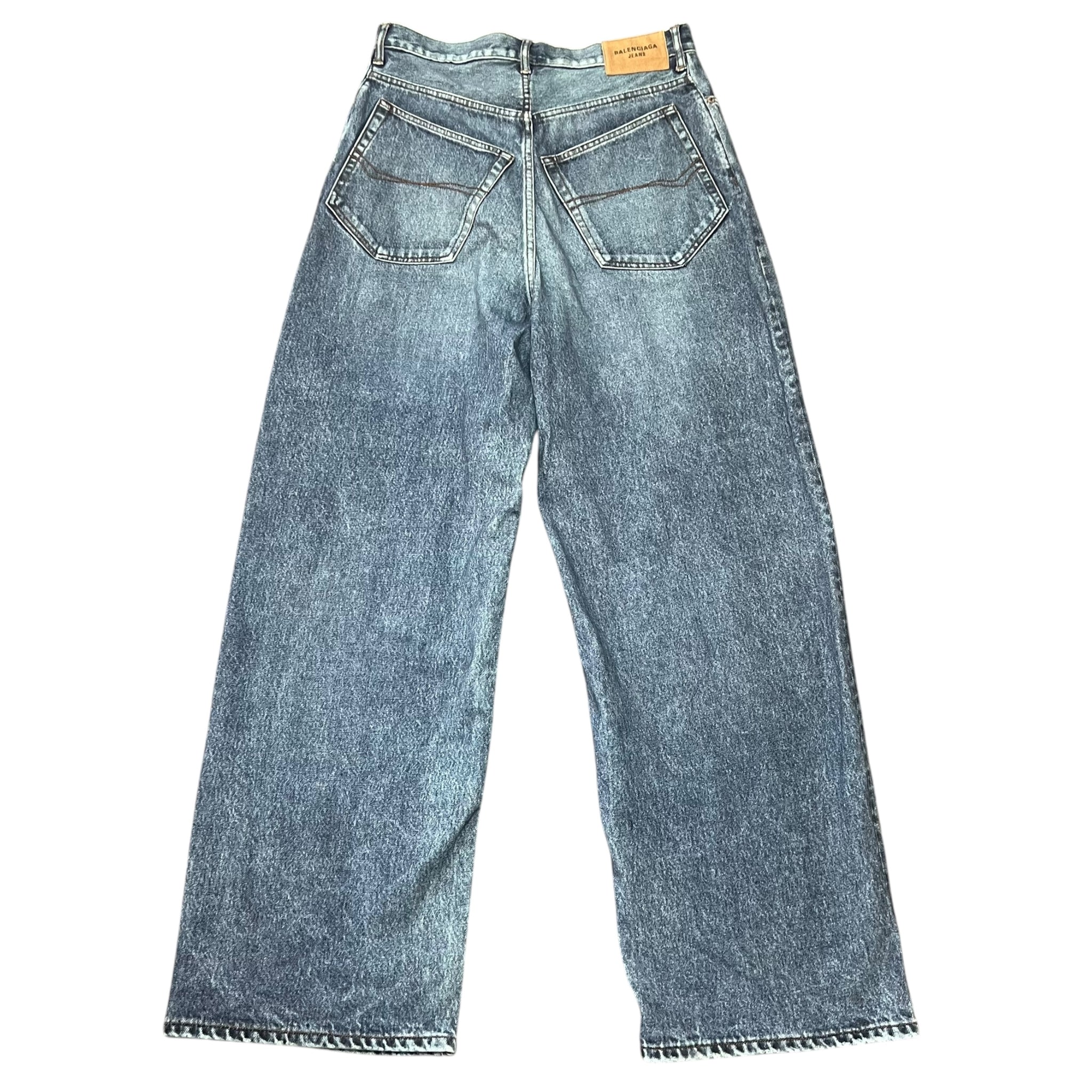 BALENCIAGA 2022AW Trompe-l'oeil Heavy Cotton Jersey Denim Baggy Pants