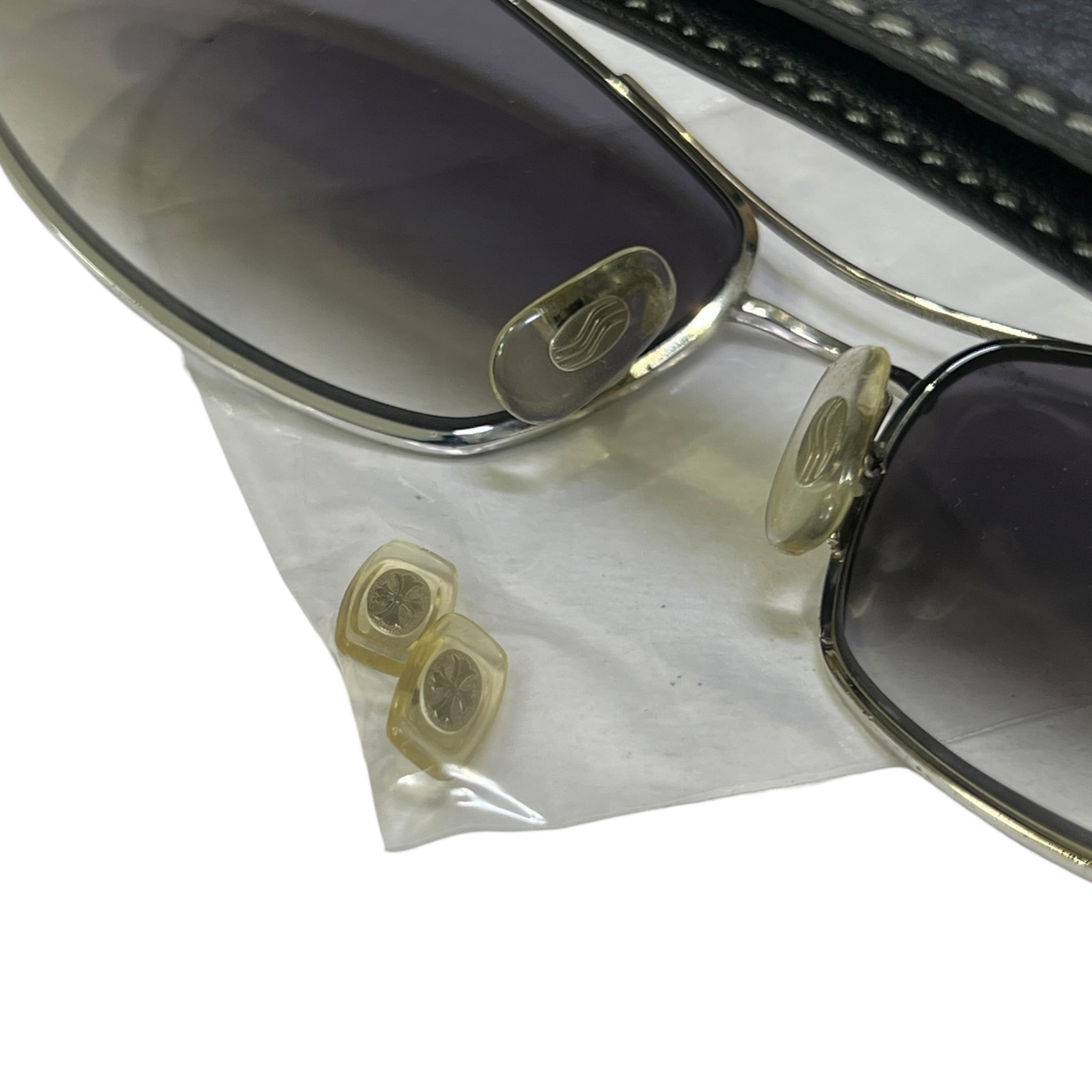 CHROME HEARTS Sunglasses STEPCHILD Leather Temples