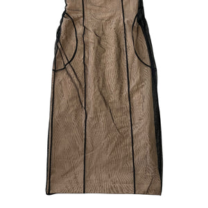 GUCCI By TOM FORD 2001SS Runway Mesh Corset Bodycon Dress