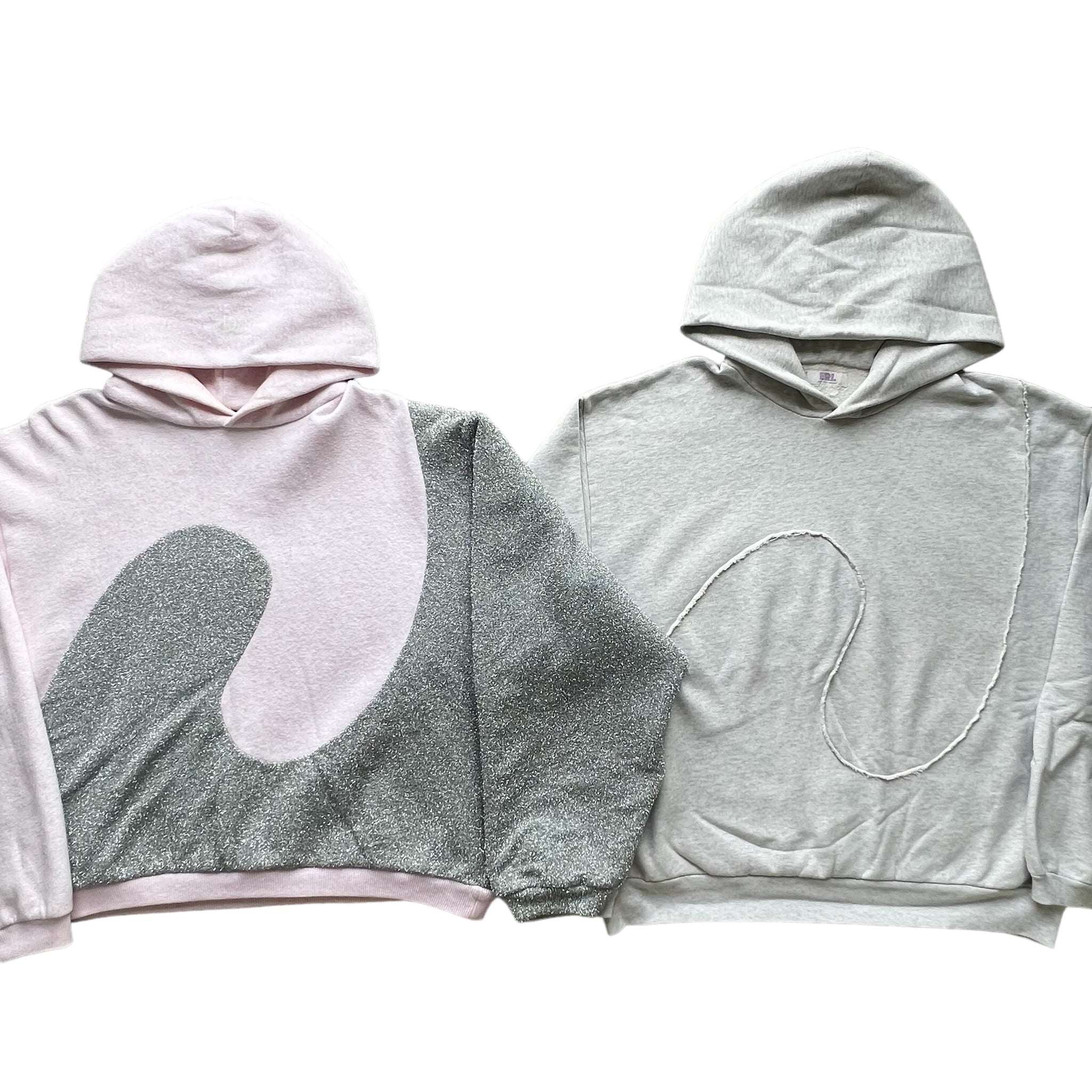 DIOR ERL 22SS SWIRI HOODIE whit pink/ silver
