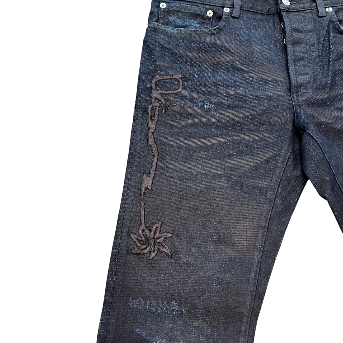 Dior CACTUS JACK 2022SS travis scott slim fit regular jeans Logo Leather Patch